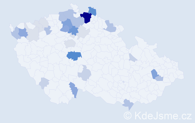Příjmení: 'Kraková', počet výskytů 114 v celé ČR