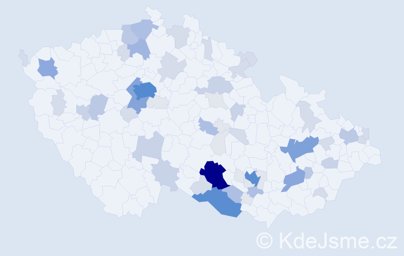 Příjmení: 'Dusík', počet výskytů 219 v celé ČR