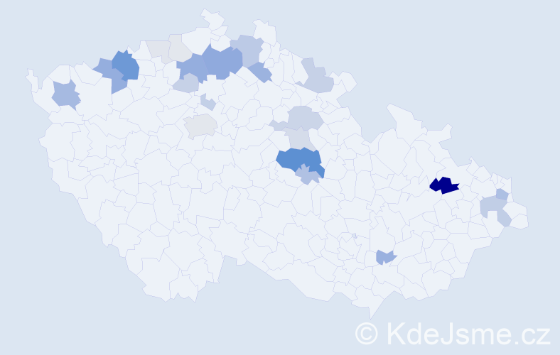 Příjmení: 'Zubko', počet výskytů 73 v celé ČR