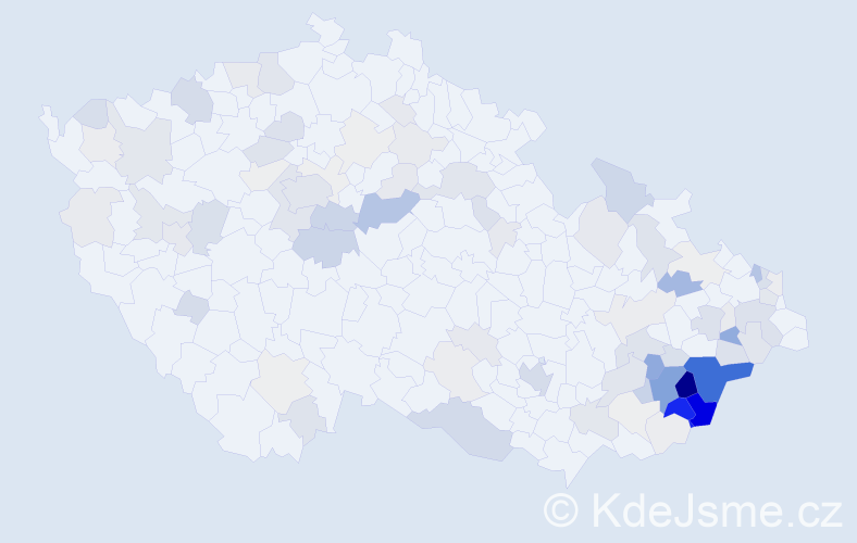 Příjmení: 'Zicha', počet výskytů 346 v celé ČR