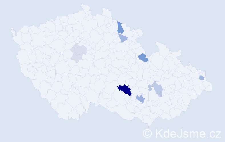 Příjmení: 'Kytnar', počet výskytů 35 v celé ČR