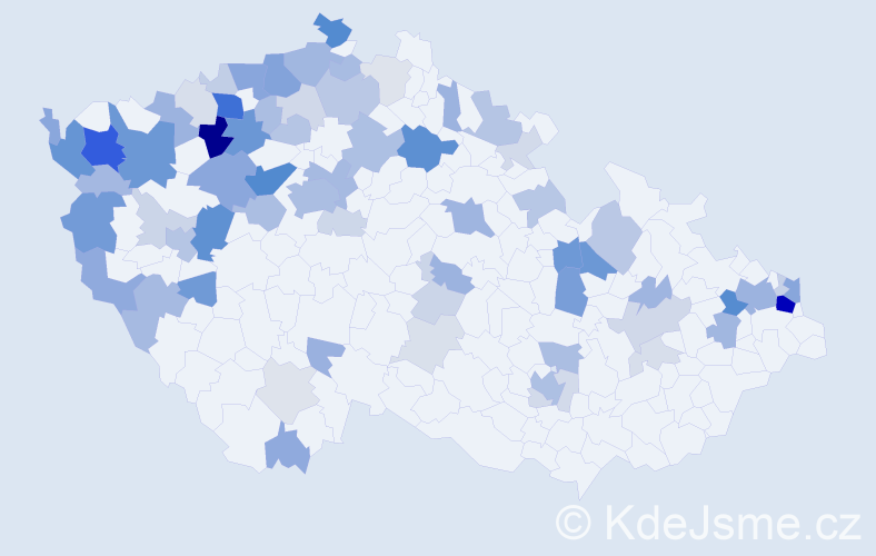 Příjmení: 'Semanová', počet výskytů 222 v celé ČR