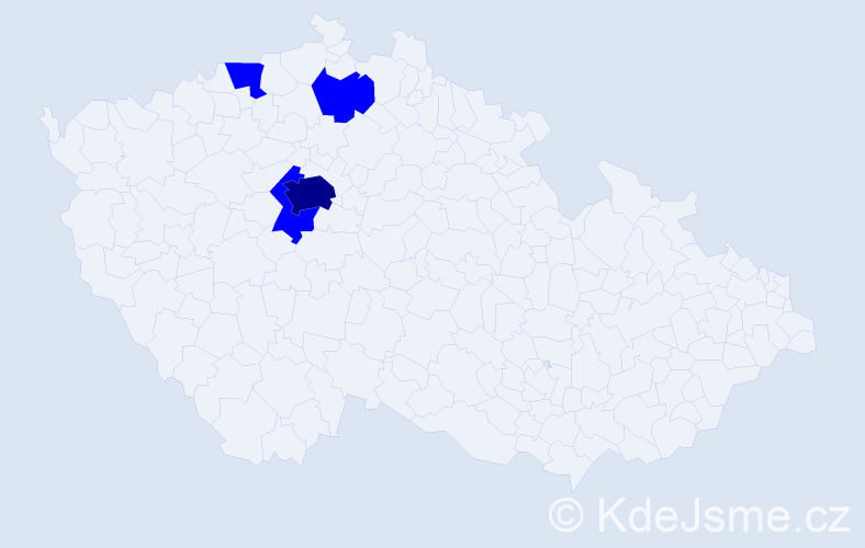 Příjmení: 'Senčuk', počet výskytů 5 v celé ČR