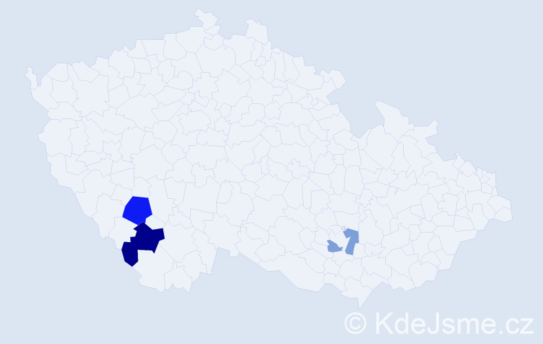Příjmení: 'Skumanc', počet výskytů 5 v celé ČR
