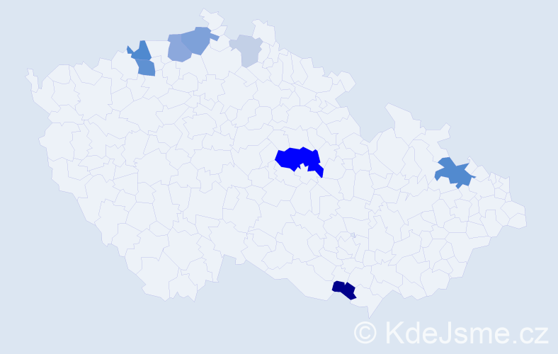 Příjmení: 'Girášková', počet výskytů 22 v celé ČR