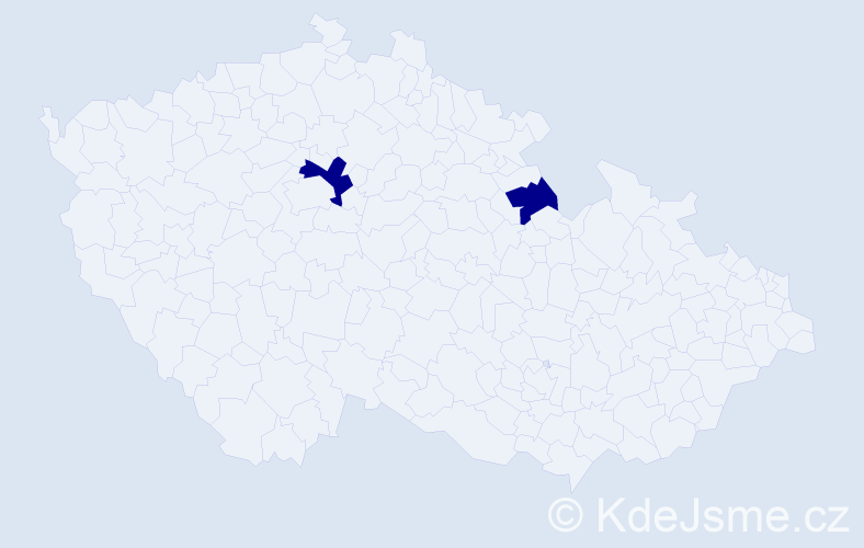 Příjmení: 'Ćwikła', počet výskytů 2 v celé ČR