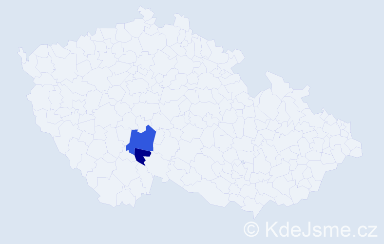 Příjmení: 'Vad', počet výskytů 3 v celé ČR