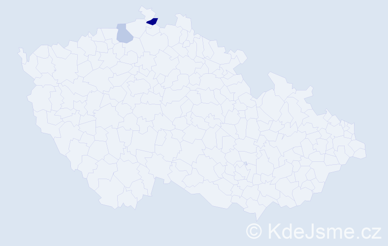 Příjmení: 'Berlin', počet výskytů 3 v celé ČR