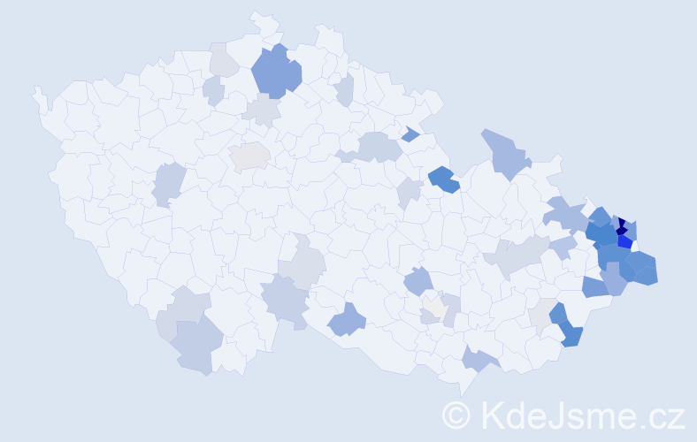 Příjmení: 'Olšar', počet výskytů 232 v celé ČR