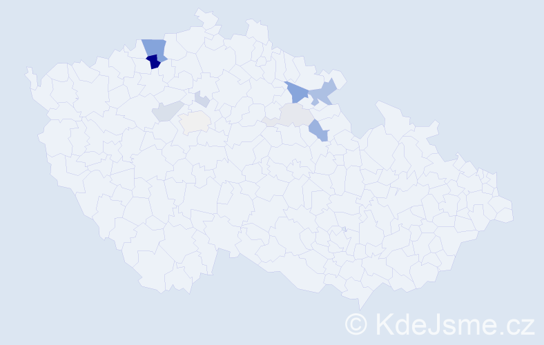 Příjmení: 'Kiezlerová', počet výskytů 34 v celé ČR