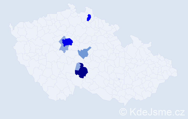 Příjmení: 'Babčický', počet výskytů 19 v celé ČR