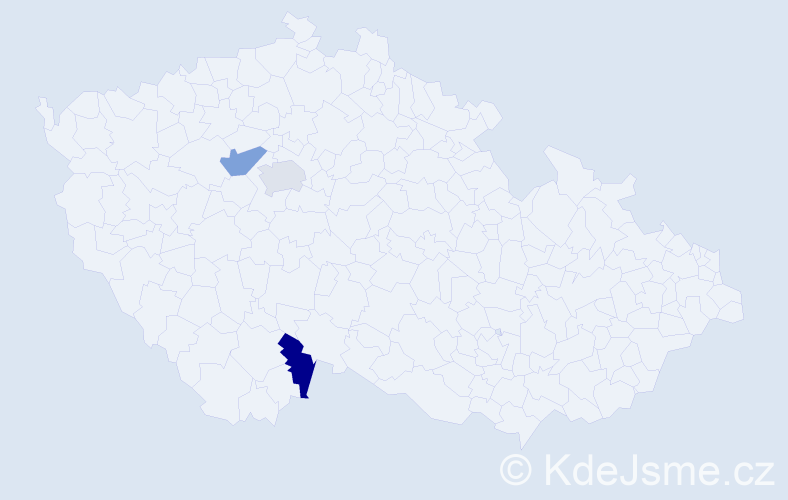 Příjmení: 'Barčiak', počet výskytů 3 v celé ČR