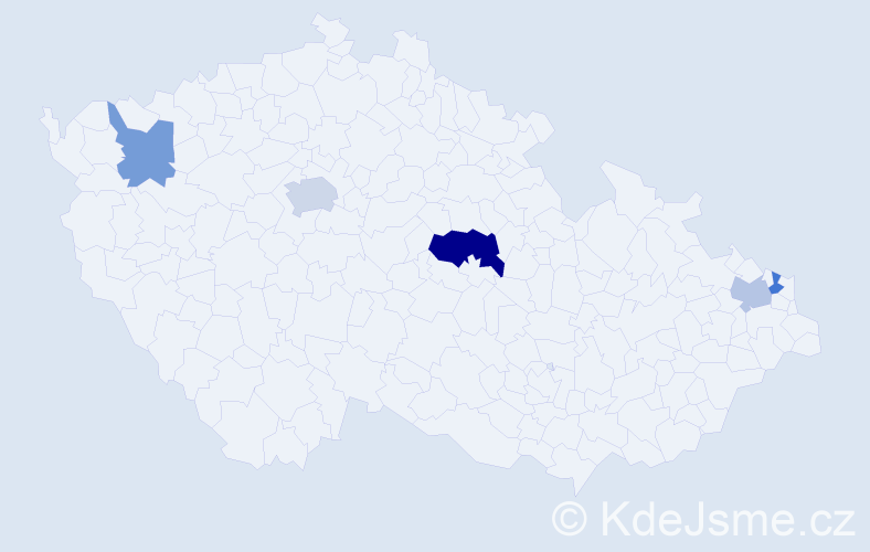 Příjmení: 'Wysocká', počet výskytů 8 v celé ČR