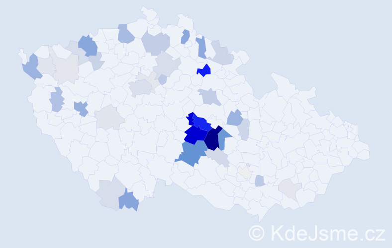 Příjmení: 'Tonarová', počet výskytů 146 v celé ČR