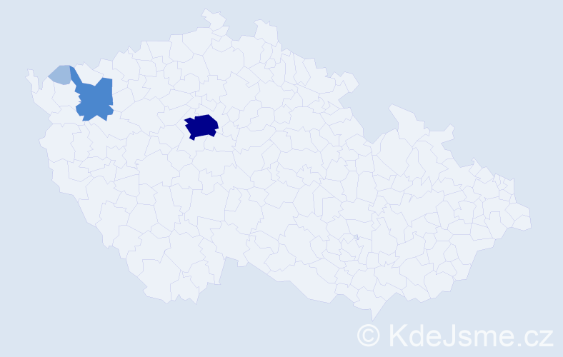 Příjmení: 'Zindera', počet výskytů 7 v celé ČR