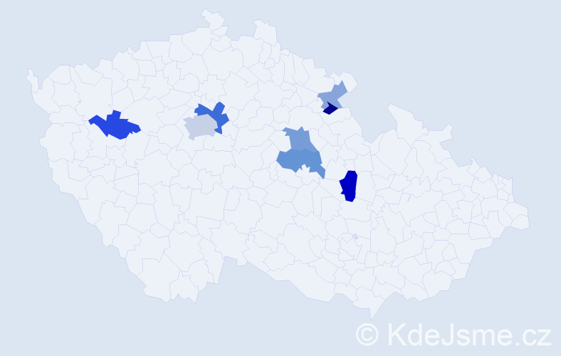 Příjmení: 'Padyásek', počet výskytů 16 v celé ČR