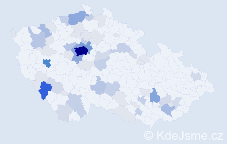 Příjmení: 'Vinická', počet výskytů 198 v celé ČR