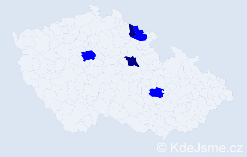Příjmení: 'Gyšovová', počet výskytů 7 v celé ČR