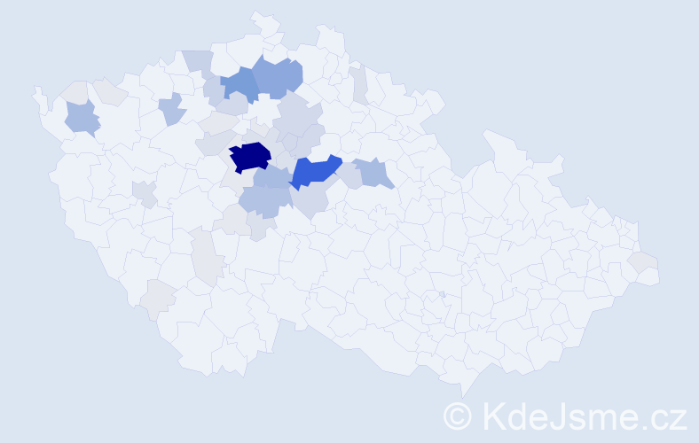 Příjmení: 'Hervert', počet výskytů 180 v celé ČR