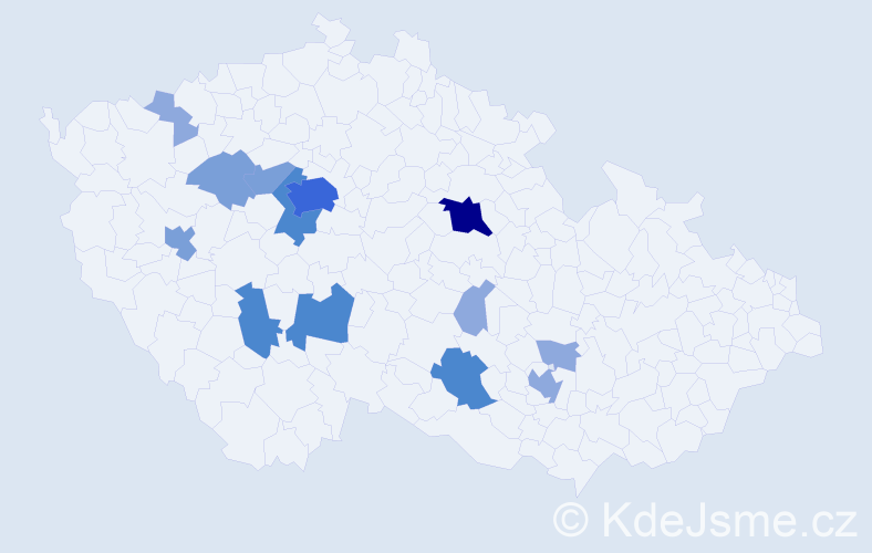 Příjmení: 'Habeš', počet výskytů 33 v celé ČR