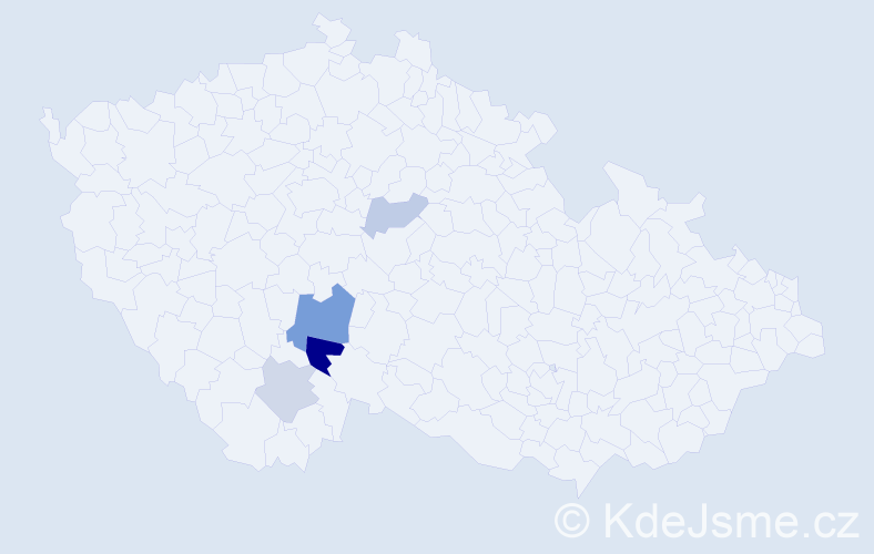 Příjmení: 'Nešpolová', počet výskytů 8 v celé ČR