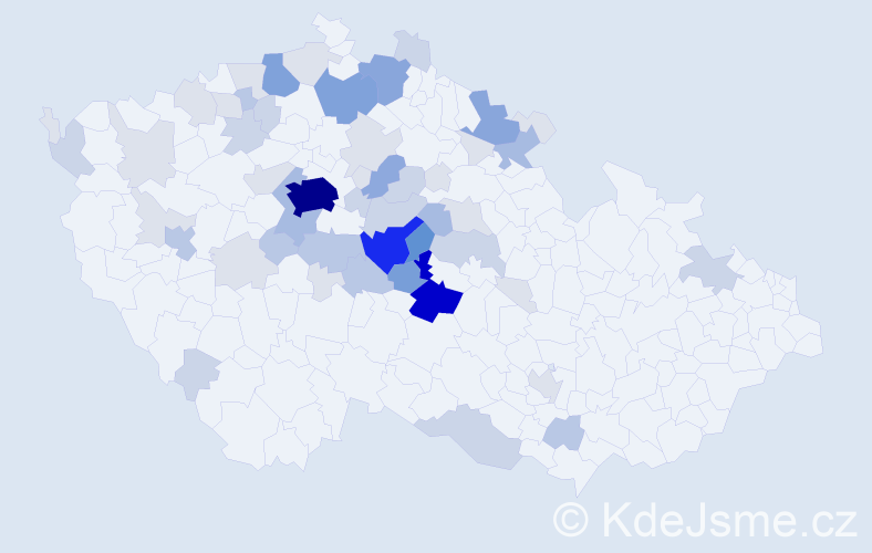 Příjmení: 'Čálek', počet výskytů 190 v celé ČR