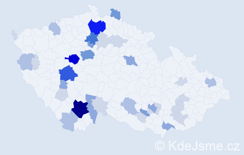 Příjmení: 'Flíček', počet výskytů 114 v celé ČR