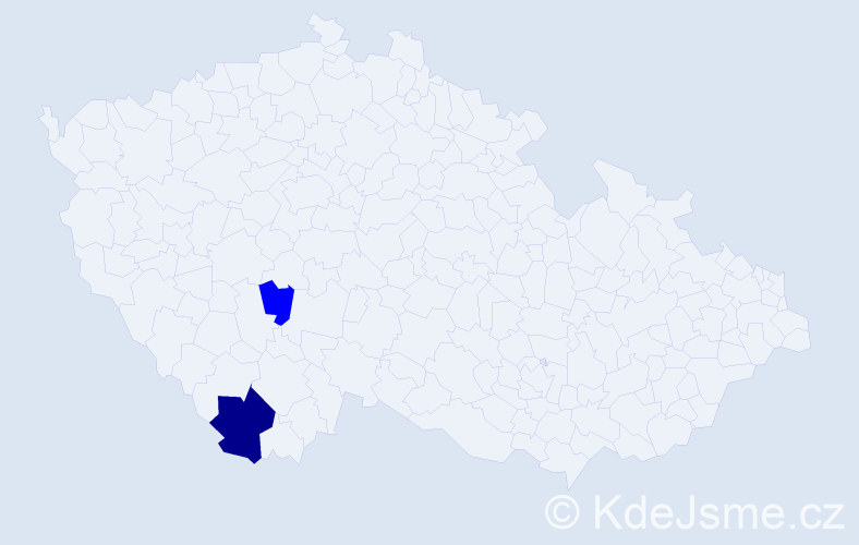 Příjmení: 'Wincik', počet výskytů 3 v celé ČR