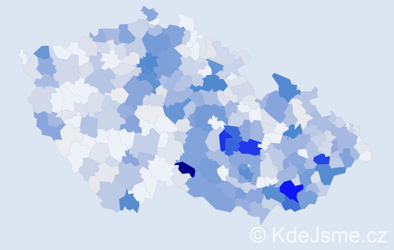 Příjmení: 'Mareček', počet výskytů 2071 v celé ČR