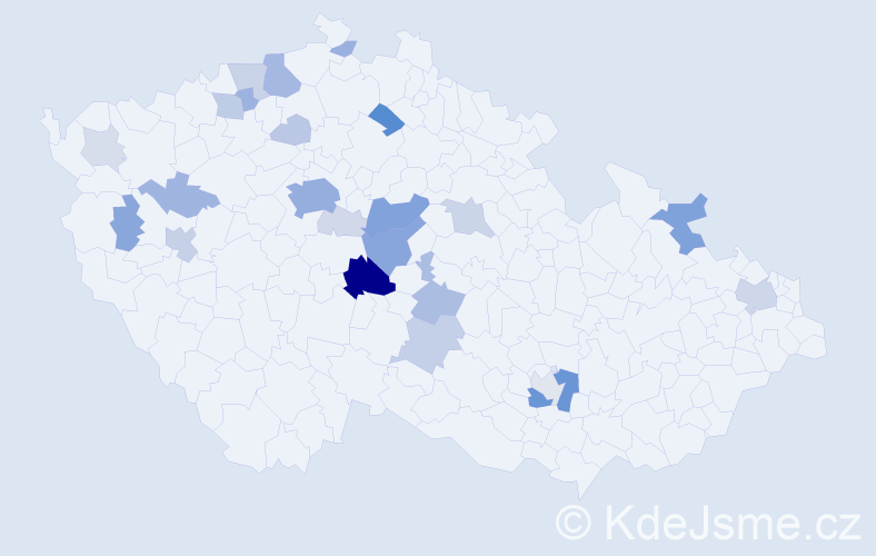 Příjmení: 'Kobylák', počet výskytů 90 v celé ČR