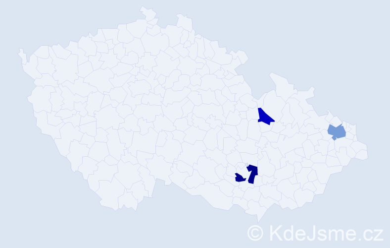 Příjmení: 'Glett', počet výskytů 5 v celé ČR