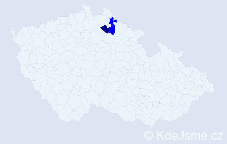 Příjmení: 'Bismiler', počet výskytů 4 v celé ČR