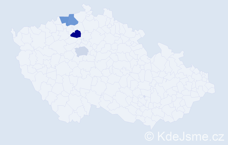 Příjmení: 'Wetzstein', počet výskytů 9 v celé ČR