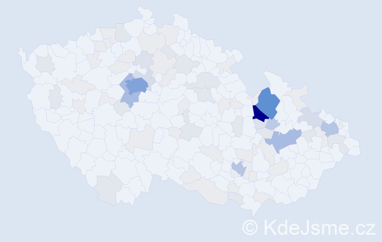 Příjmení: 'Sitta', počet výskytů 251 v celé ČR