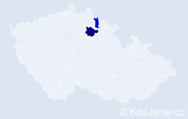 Příjmení: 'Santaj', počet výskytů 3 v celé ČR