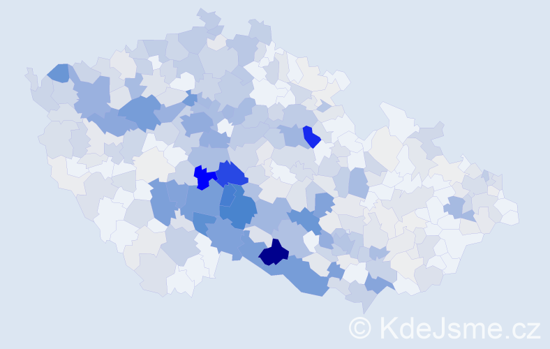 Příjmení: 'Slabá', počet výskytů 1463 v celé ČR
