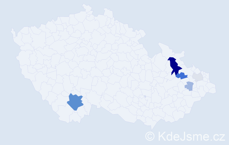 Příjmení: 'Falušiová', počet výskytů 14 v celé ČR