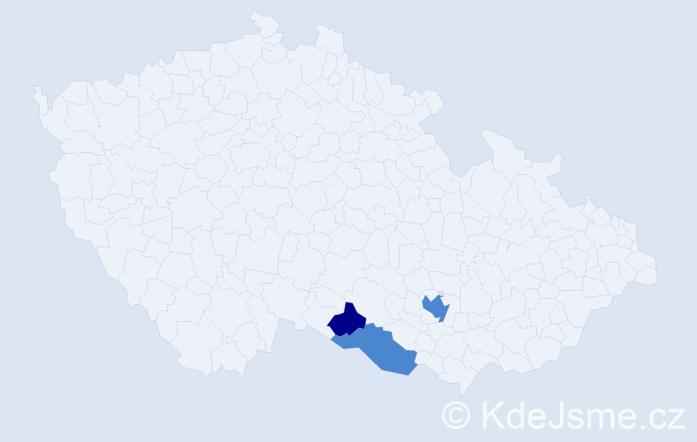 Příjmení: 'Dobrozenský', počet výskytů 5 v celé ČR