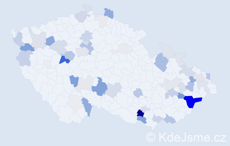 Příjmení: 'Provázková', počet výskytů 173 v celé ČR