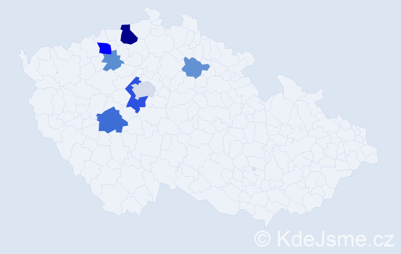 Příjmení: 'Löschnerová', počet výskytů 17 v celé ČR