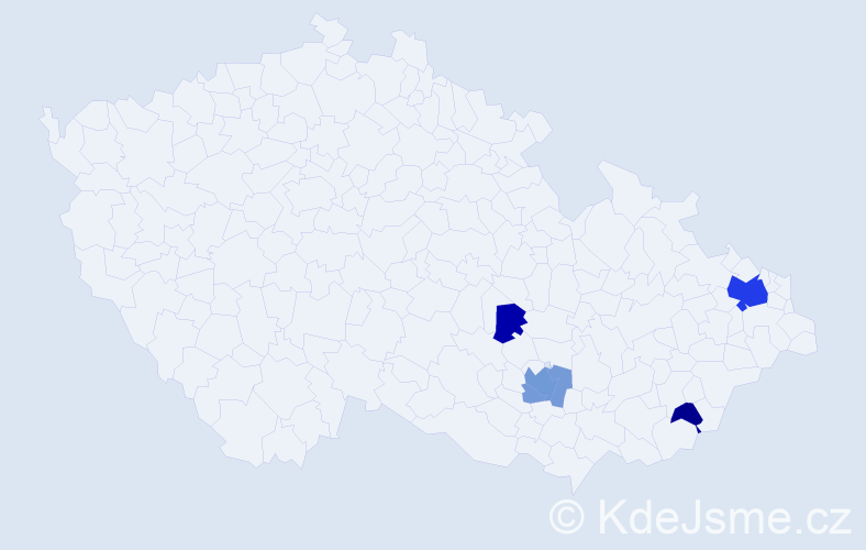 Příjmení: 'Palatická', počet výskytů 14 v celé ČR