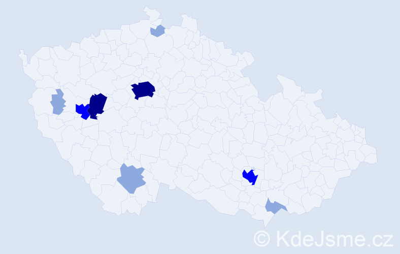 Příjmení: 'Audes', počet výskytů 22 v celé ČR
