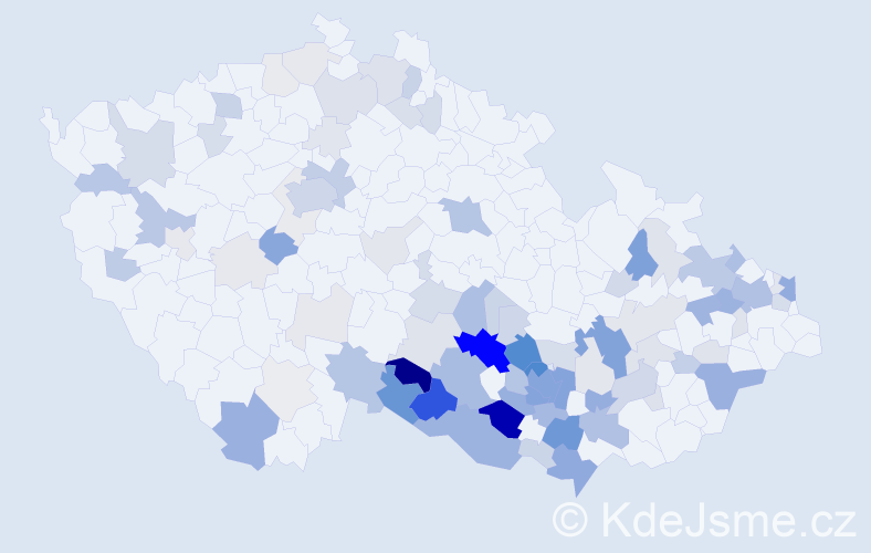 Příjmení: 'Ficová', počet výskytů 356 v celé ČR