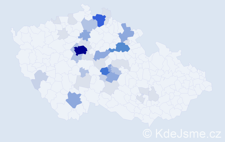 Příjmení: 'Dušátko', počet výskytů 120 v celé ČR