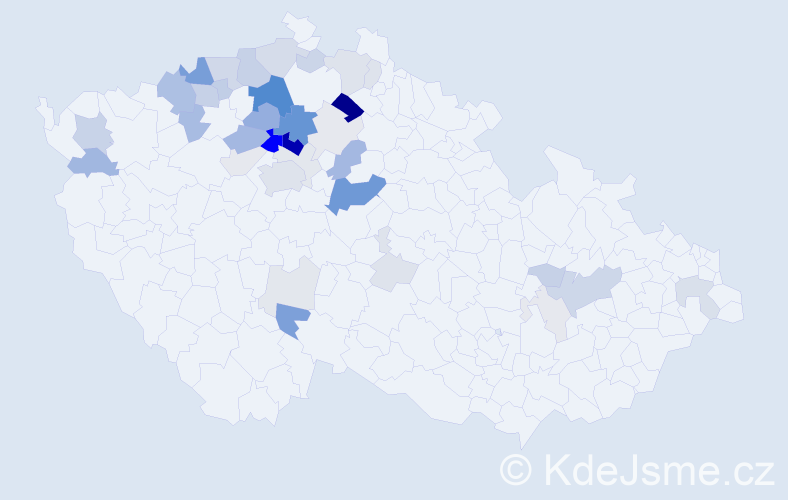 Příjmení: 'Prejzová', počet výskytů 141 v celé ČR