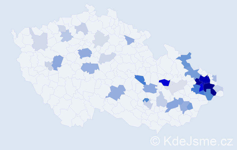 Příjmení: 'Olšovský', počet výskytů 152 v celé ČR
