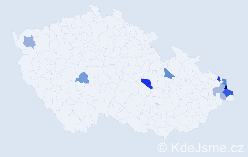 Příjmení: 'Gibiecová', počet výskytů 28 v celé ČR