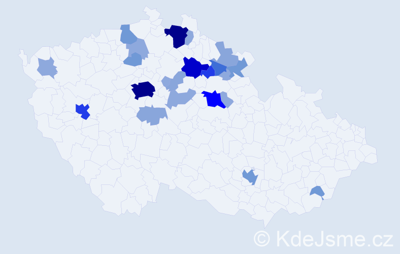 Příjmení: 'Čelišová', počet výskytů 78 v celé ČR