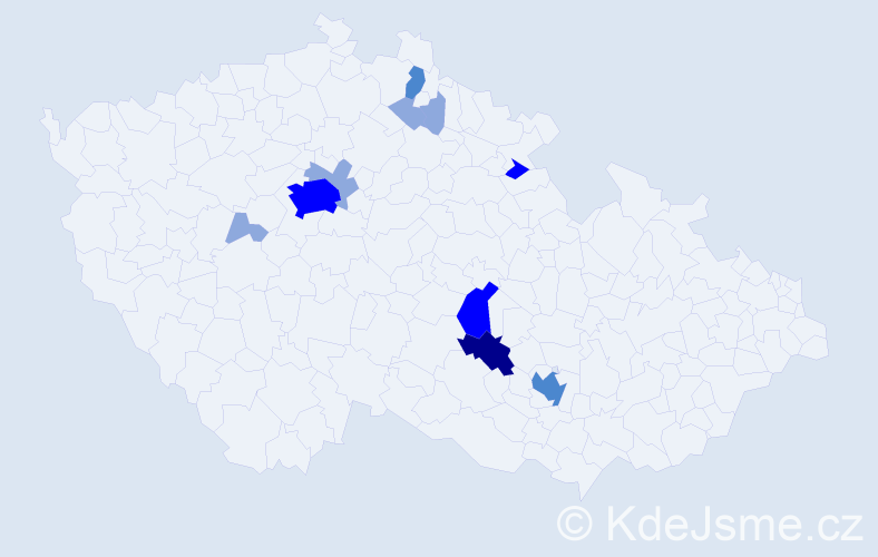 Příjmení: 'Romanets', počet výskytů 25 v celé ČR