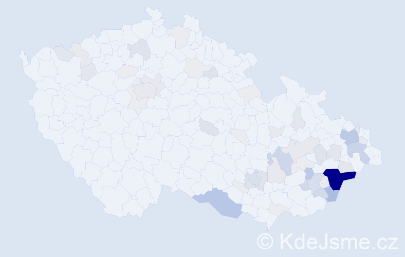 Příjmení: 'Filáková', počet výskytů 273 v celé ČR